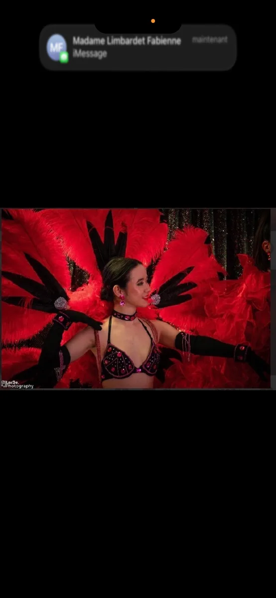Numéro de cabaret avec costumes à plumes